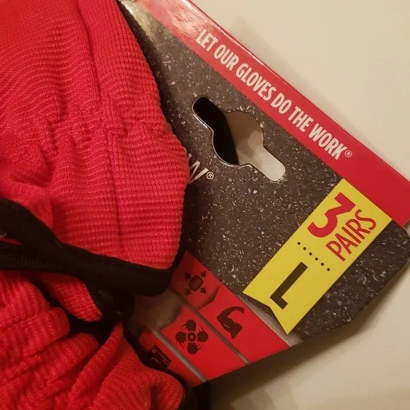 Utility Work Gloves 3 Pair Included Synthetic Leather - Picture 8 of 16